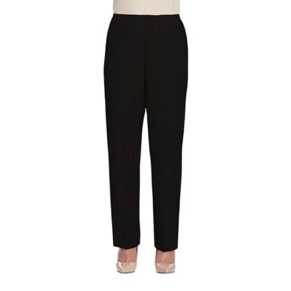 Women's Alfred Dunner Black Classic Pull On Pants Size 18 NWT #4289